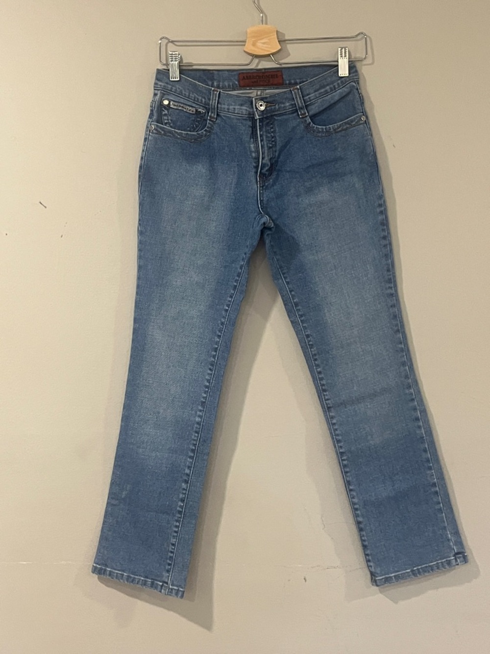 Abercrombie & Fitch Classic Mid Blue Straight Leg Jeans